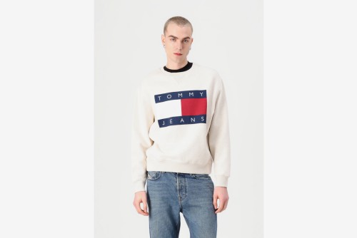 Tommy Jeans Melange Flag Crew Μπλούζα Με Λαιμόκοψη Ανδρική (DM0DM21186 AE3)