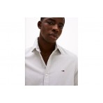 Tommy Jeans Oxford Ανδρικό Μακρυμάνικο Πουκάμισο Χακί Ανοιχτό