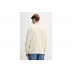 Tommy Jeans Brick Cord Overshirt Ανδρικό Μακρυμάνικο Πουκάμισο Εκρού