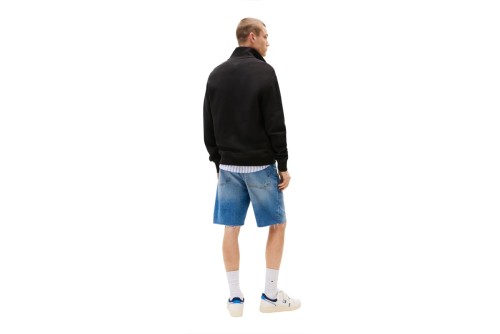 Tommy Jeans Waffle Qrtr Zip Relaxed Fit Μπλούζα Με Φερμουάρ Ανδρική (DM0DM21880 BDS)