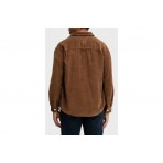 Tommy Jeans Logo Relaxed Corduroy Πουκάμισο Μακρυμάνικο Ανδρικό (DM0DM22016 GVP)