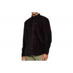 Tommy Jeans Regular Fit Corduroy Ανδρικό Μακρυμάνικο Πουκάμισο Μαύρο