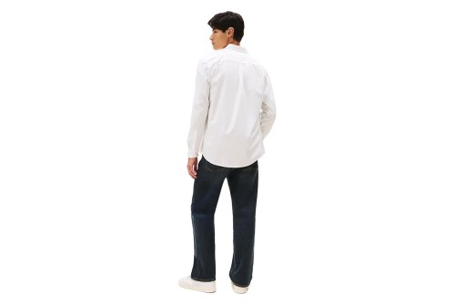 Tommy Jeans Flag Embroidery Poplin Πουκάμισο Μακρυμάνικο Ανδρικό (DM0DM22026 YBL)