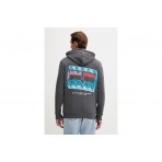 Tommy Jeans Back Graphic Terry Ανδρικό Φούτερ με Κουκούλα Γκρι Σκούρο