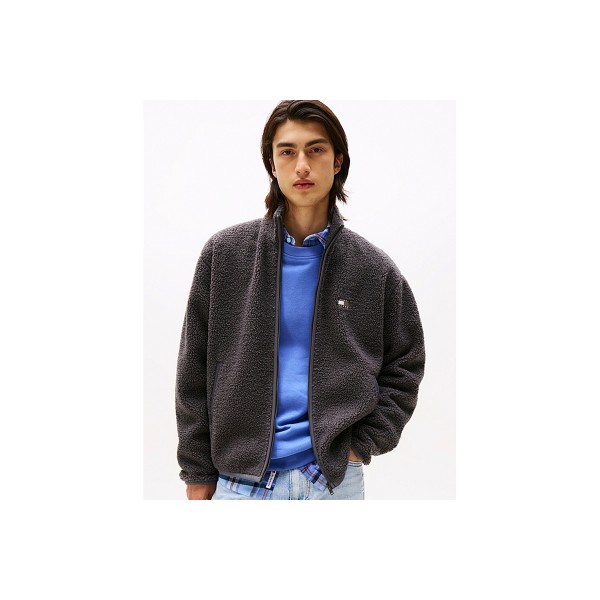 Tommy Jeans Badge Teddy Zip-Thru Relaxed Μπουφάν Sherpa Ανδρικό (DM0DM22078 PT2)