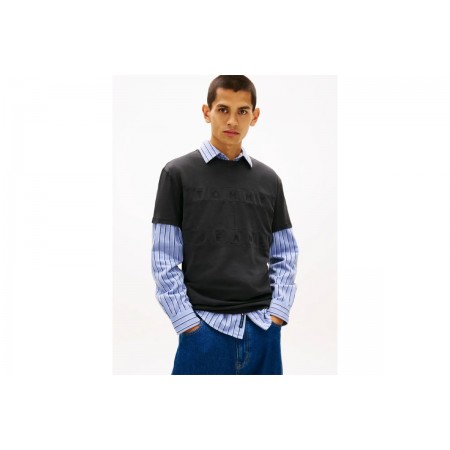 Tommy Jeans Tonal Flag Regular Fit T-Shirt Ανδρικό 