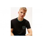 Tommy Jeans Signature Back Logo Ανδρικό Κοντομάνικο T-Shirt Μαύρο