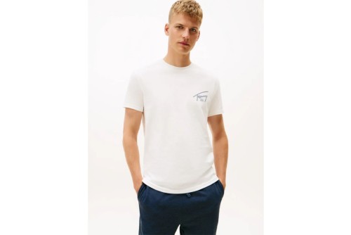 Tommy Jeans Signature Back Logo T-Shirt Ανδρικό (DM0DM22320 YBL)