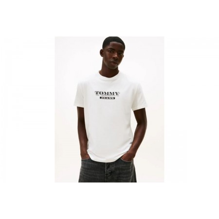 Tommy Jeans Bills Font Ανδρικό Κοντομάνικο T-Shirt Εκρού