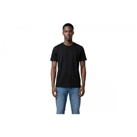 Tommy Jeans Small Flag Ανδρικό Κοντομάνικο T-Shirt Μαύρο
