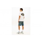 Tommy Jeans Graphic Logo Relaxed Textured Jersey Ανδρικό Κοντομάνικο T-Shirt Εκρού