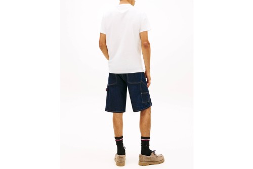Tommy Jeans Signature Logo Slim Jersey T-Shirt Ανδρικό (DM0DM22538 YBL)