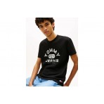 Tommy Jeans Graphic Jersey Ανδρικό Κοντομάνικο T-Shirt Μαύρο