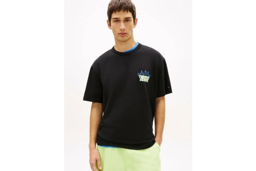 Tommy Jeans Relaxed Bubble Flame Graphic T-Shirt Ανδρικό (DM0DM22552 BDS)