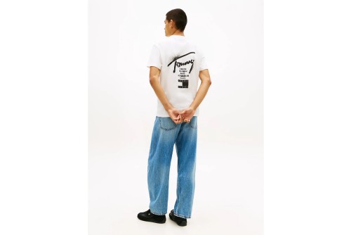 Tommy Jeans Regular Signature Back Logo Jersey T-Shirt Ανδρικό (DM0DM22553 YBL)
