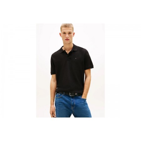 Tommy Jeans Regular Essential Ανδρικό Κοντομάνικο Polo Μαύρο