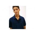 Tommy Jeans Regular Essential Ανδρικό Κοντομάνικο Polo Μπλε Σκούρο