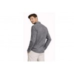 Tommy Jeans Regular Linen Blend Ανδρικό Μακρυμάνικο Πουκάμισο Γκρι Σκούρο