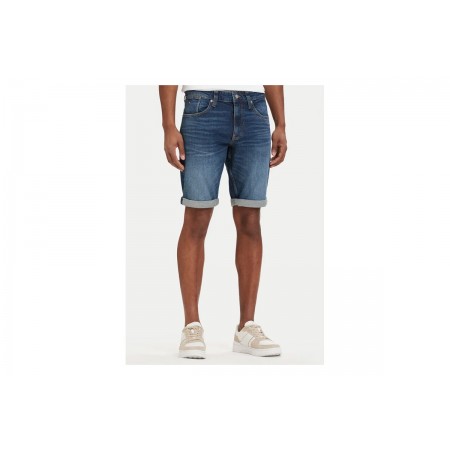 Tommy Jeans Ronnie Whiskered Slim Ανδρική Βερμούδα Τζιν Μπλε