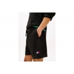 Tommy Jeans Logo Waffle Knit Sweat Ανδρικό Αθλητικό Σορτς Μαύρο