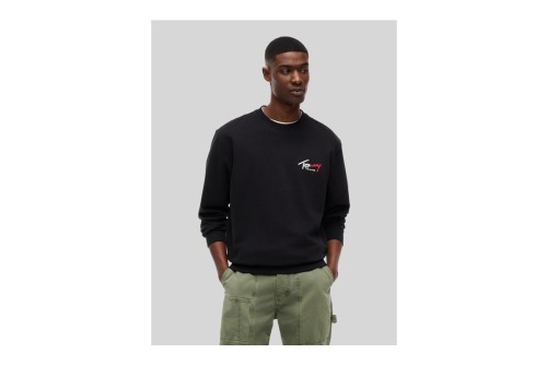 Tommy Jeans Regular Fit Entry Sign Μπλούζα Με Λαιμόκοψη Ανδρική (DM0DM23116 BDS)