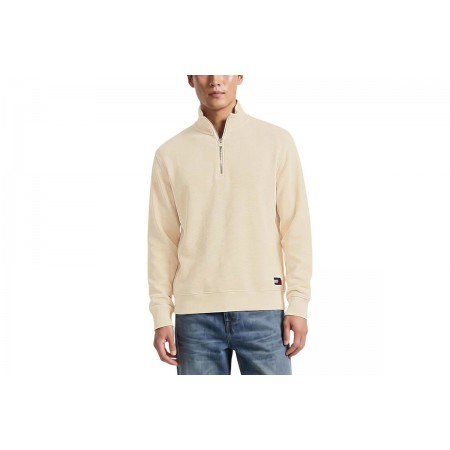 Tommy Jeans Waffle Knit Relaxed Μπλούζα Πλεκτή Με Φερμουάρ Ανδρική 