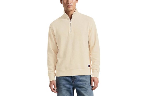 Tommy Jeans Waffle Knit Relaxed Μπλούζα Πλεκτή Με Φερμουάρ Ανδρική (DM0DM23127 AEF)