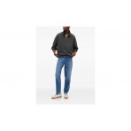 Tommy Jeans Waffle Knit Relaxed Ανδρική Μακρυμάνικη Πλεκτή Μπλούζα με Φερμουάρ Γκρι Σκούρο