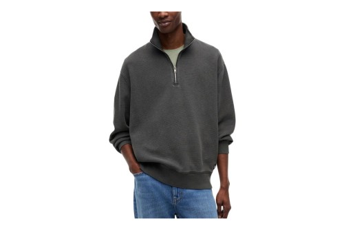 Tommy Jeans Waffle Knit Relaxed Μπλούζα Πλεκτή Με Φερμουάρ Ανδρική (DM0DM23127 BDS)
