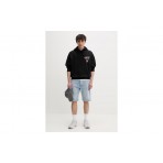 Tommy Jeans Signature Back Logo Relaxed Ανδρικό Φούτερ με Κουκούλα Μαύρο