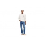 Tommy Jeans Signature Back Logo Relaxed Ανδρικό Φούτερ με Κουκούλα Εκρού