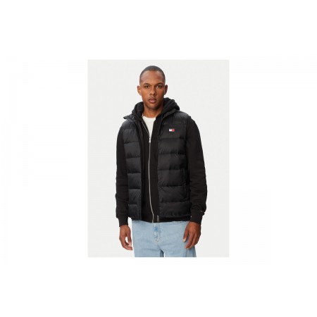 Tommy Jeans Light Down Packable Ανδρικό Αμάνικο Μπουφάν Μαύρο