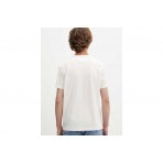 Tommy Jeans Slim Graphic Tee Ανδρικό Κοντομάνικο T-Shirt Εκρού