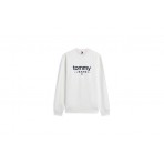Tommy Jeans Ανδρικό Μακρυμάνικο Φούτερ Εκρού