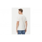 Tommy Jeans Ανδρικό Κοντομάνικο T-Shirt Εκρού