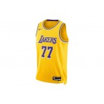 Nike Dri-FIT NBA Luka Doncic Los Angeles Lakers Icon Edition Ανδρική Μπασκετική Φανέλα Κίτρινη, Μωβ