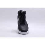 Nike Court Vision Mid Ανδρικά Sneakers Μαύρα, Λευκά