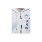 Jordan Paris Saint-Germain Ανδρική Ζακέτα με Κουκούλα Λευκή