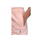 Jordan Flight Fleece Γυναικείο Παντελόνι Φόρμας Ροζ