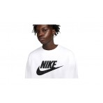 Nike Club Fleece Ανδρική Μακρυμάνικη Μπλούζα Λευκή