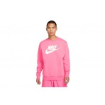 Nike Club Fleece Ανδρική Μακρυμάνικη Μπλούζα Ροζ