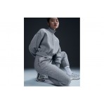 Nike Sportswear Phoenix Fleece Γυναικεία Μακρυμάνικη Cropped Μπλούζα με Φερμουάρ Γκρι