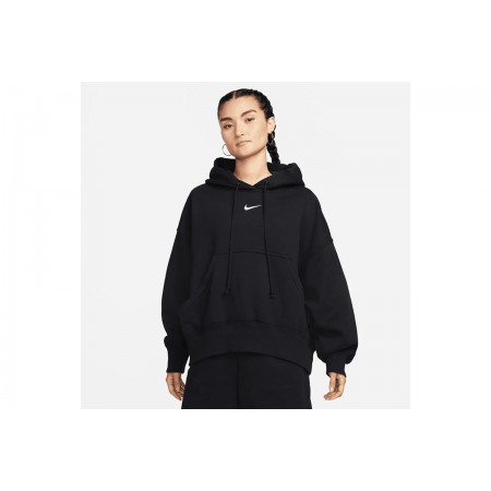 Nike Sportswear Phoenix Fleece Γυναικείο Φούτερ Με Κουκούλα Μαύρο