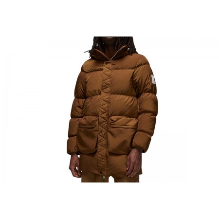 Jordan Essential Ανδρικό Παρκά Puffer Μπουφάν Καφέ