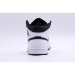 Jordan Air 1 Reverse Panda Mid Ανδρικά Sneakers Λευκά, Μαύρα
