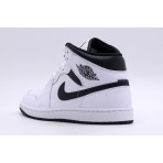 Jordan Air 1 Reverse Panda Mid Ανδρικά Sneakers Λευκά, Μαύρα