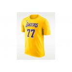 Nike NΒΑ Luka Doncic Los Angeles Lakers Ανδρικό Κοντομάνικο T-Shirt Κίτρινο, Μωβ