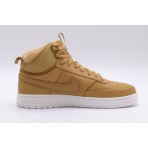Nike Court Vision Mid Ανδρικά Χειμερινά Sneakers Καφέ, Λευκά