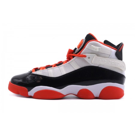 Jordan 6 Rings Παιδικά Μπασκετικά Παπούτσια Λευκά, Μαύρα, Κόκκινα