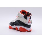 Jordan 6 Rings Παιδικά Μπασκετικά Παπούτσια Λευκά, Μαύρα, Κόκκινα